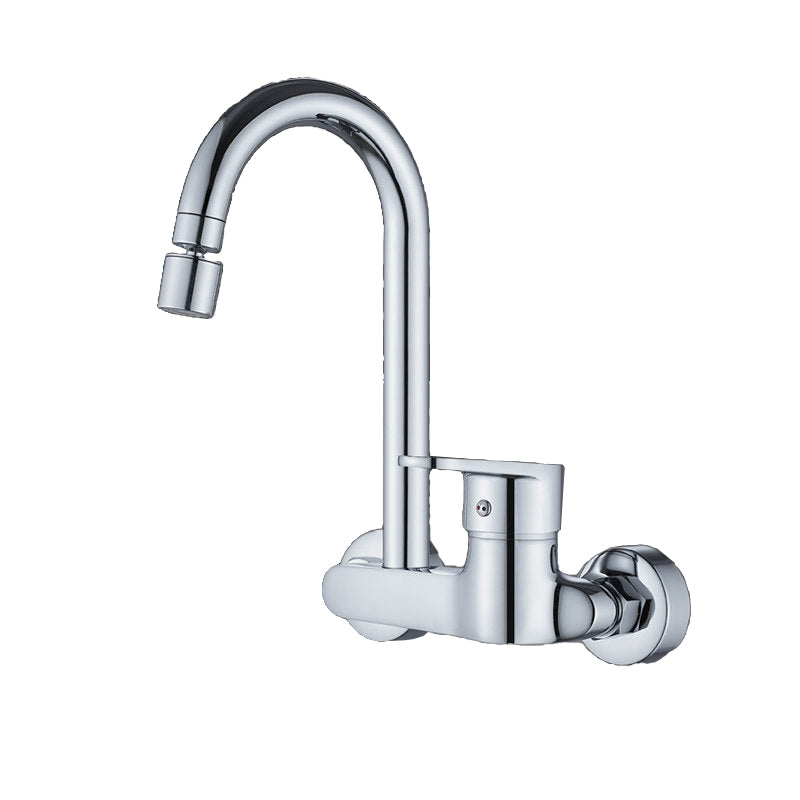 Kitchen Faucet Wall-mounted Brass Single Rod Handle Kitchen Faucet