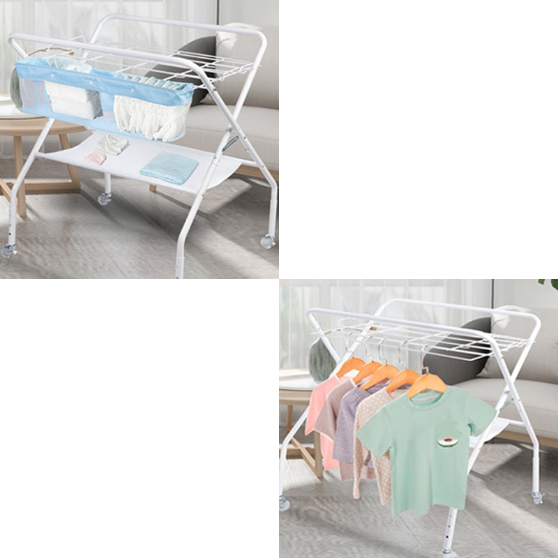 Portable Changing Table in White, Modern Baby Changing Table with Changing Pad
