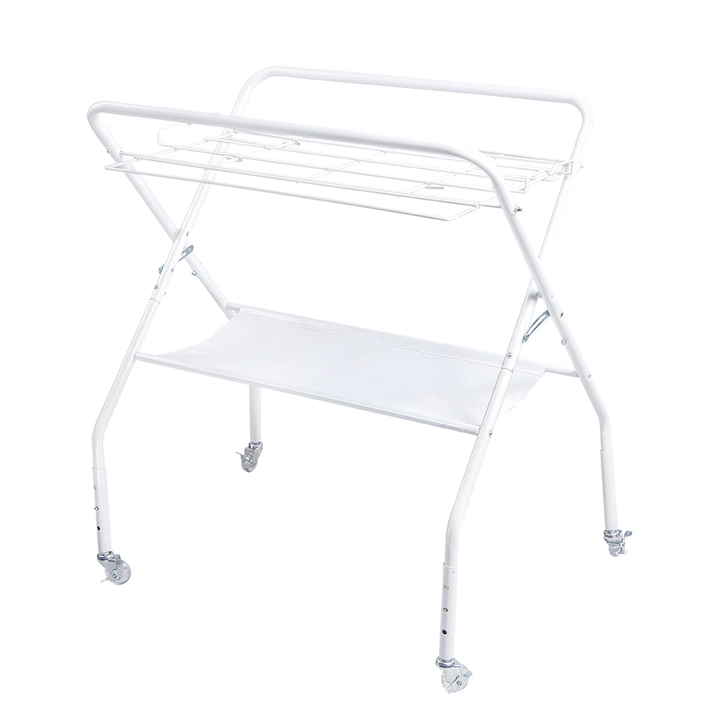 Portable Changing Table in White, Modern Baby Changing Table with Changing Pad