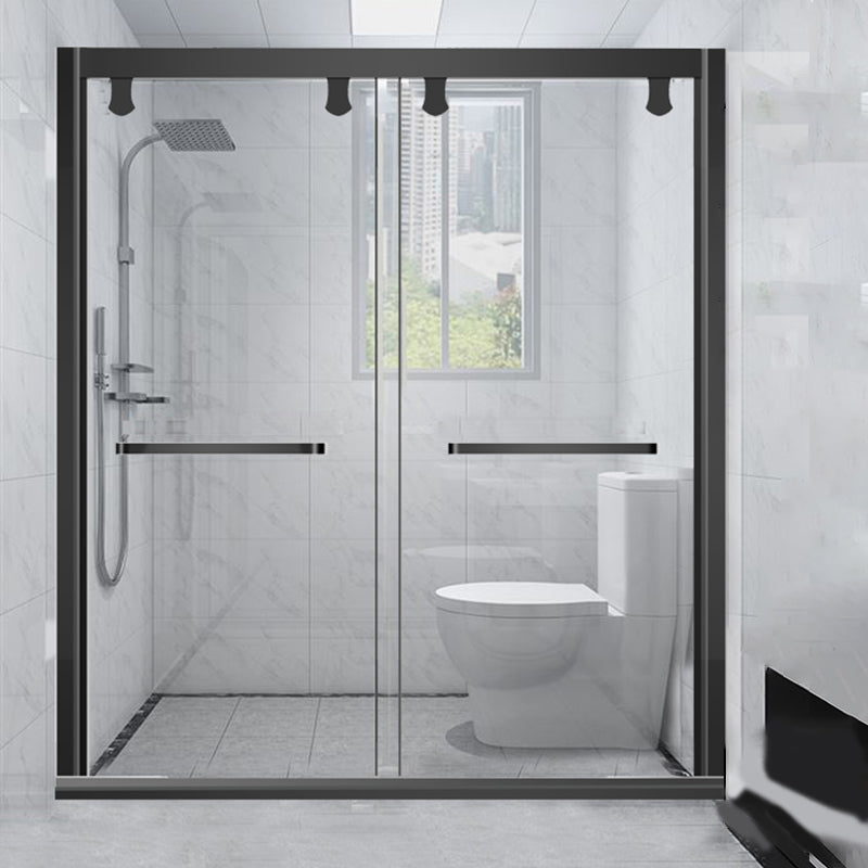 Single Sliding Semi-Frameless Shower Doors Tempered Clear Shower Door