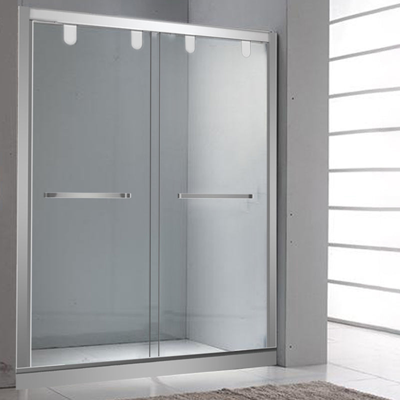 Single Sliding Semi-Frameless Shower Doors Tempered Clear Shower Door