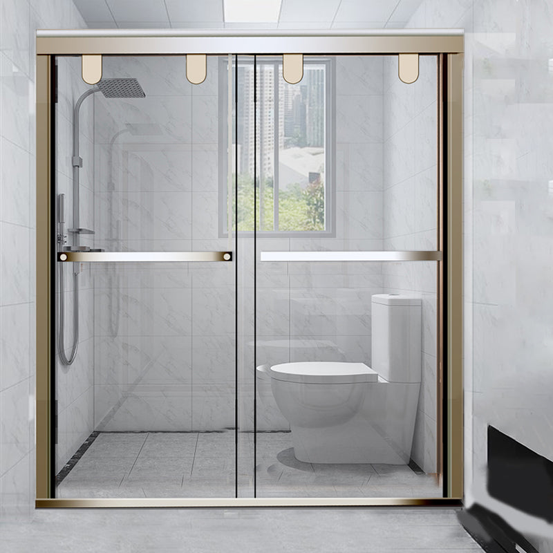 Single Sliding Semi-Frameless Shower Doors Tempered Clear Shower Door