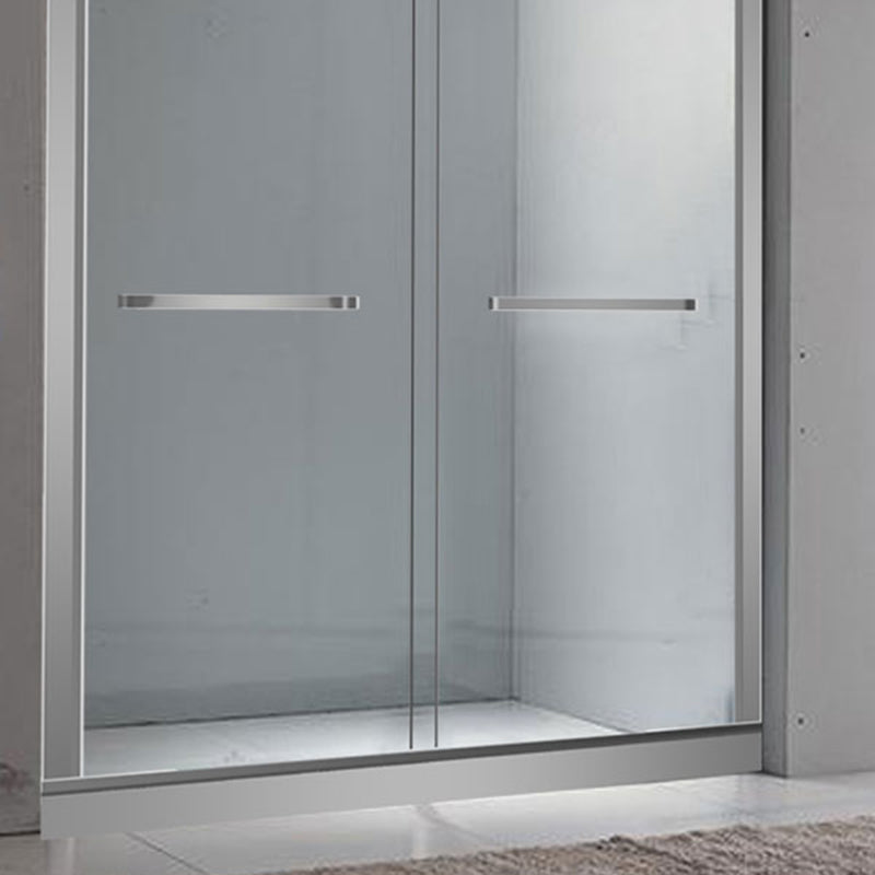 Single Sliding Semi-Frameless Shower Doors Tempered Clear Shower Door