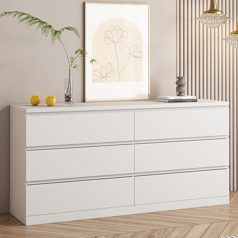 Contemporary Dresser Wooden Storage Chest Dresser with 6 Drawers
