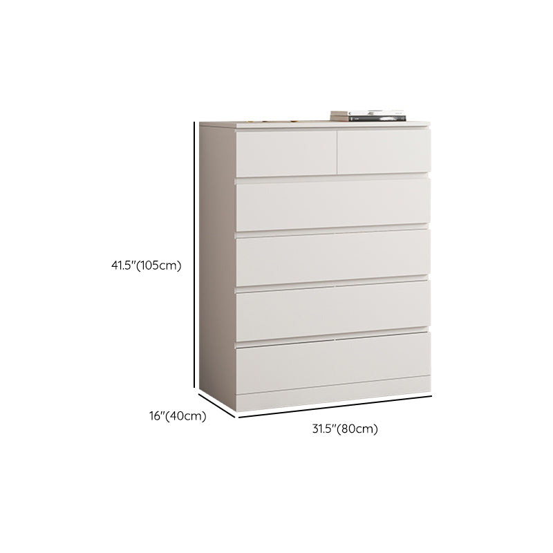 Contemporary Dresser Wooden Storage Chest Dresser with 6 Drawers