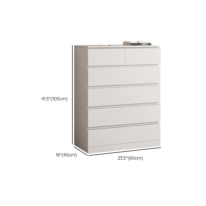 Contemporary Dresser Wooden Storage Chest Dresser with 6 Drawers