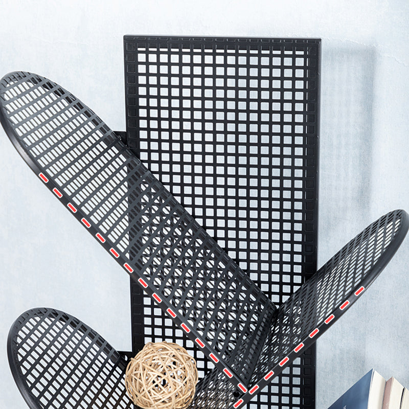 Scandinavian Metal Bookshelf Standard Closed Back Bookcase with Shelves