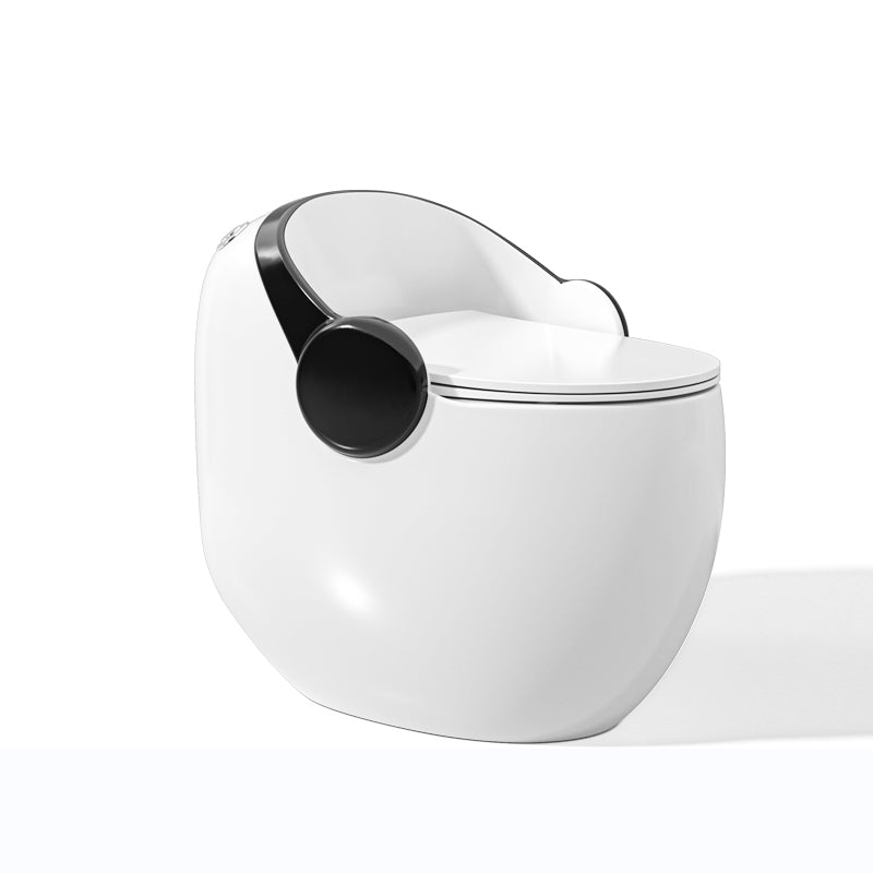 Contemporary Ceramic Toilet Floor Mount Urine Toilet with Slow Close Seat for Bathroom