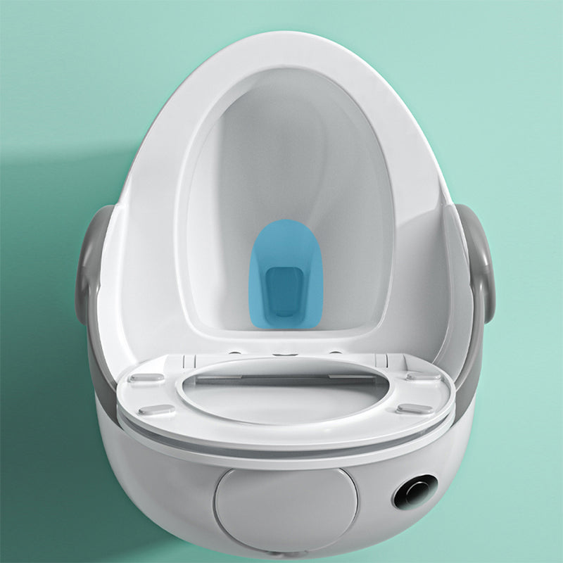 Contemporary Ceramic Toilet Floor Mount Urine Toilet with Slow Close Seat for Bathroom
