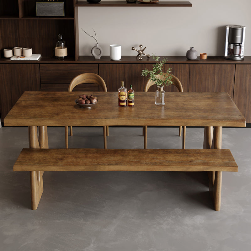 Modern Style Rectangle Dining Table Solid Wood Dining Table for Dining Room