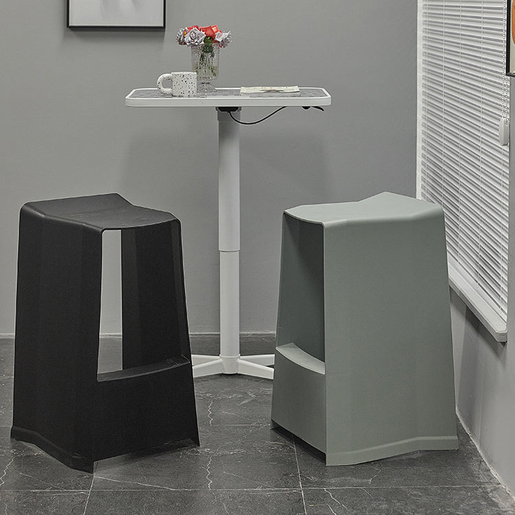 Plastic Bar Stool Modern Style Backless Bar Stools for Living Room