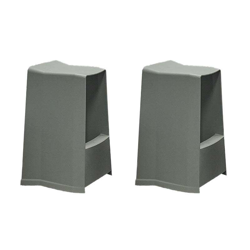 Plastic Bar Stool Modern Style Backless Bar Stools for Living Room