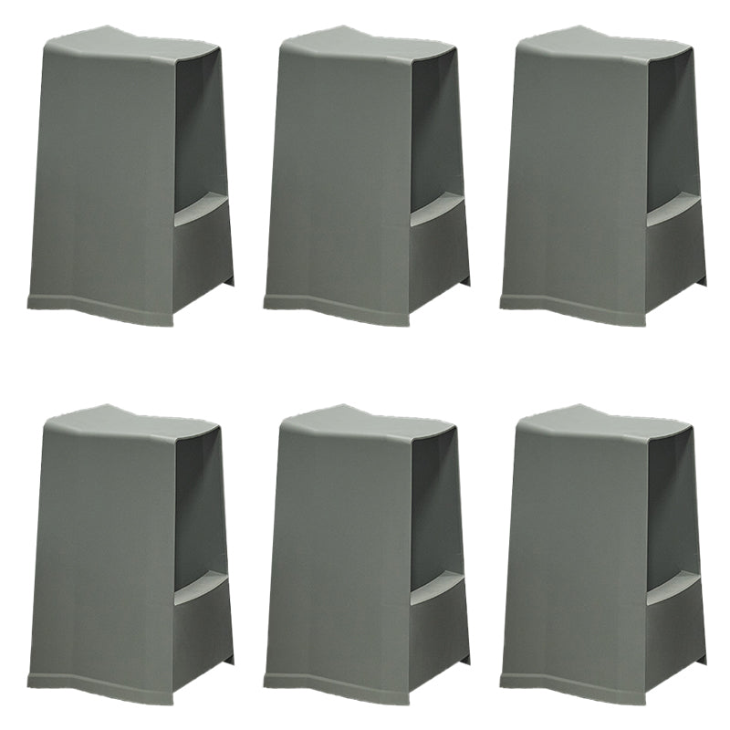 Plastic Bar Stool Modern Style Backless Bar Stools for Living Room