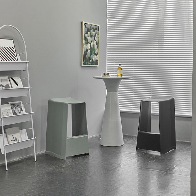 Plastic Bar Stool Modern Style Backless Bar Stools for Living Room
