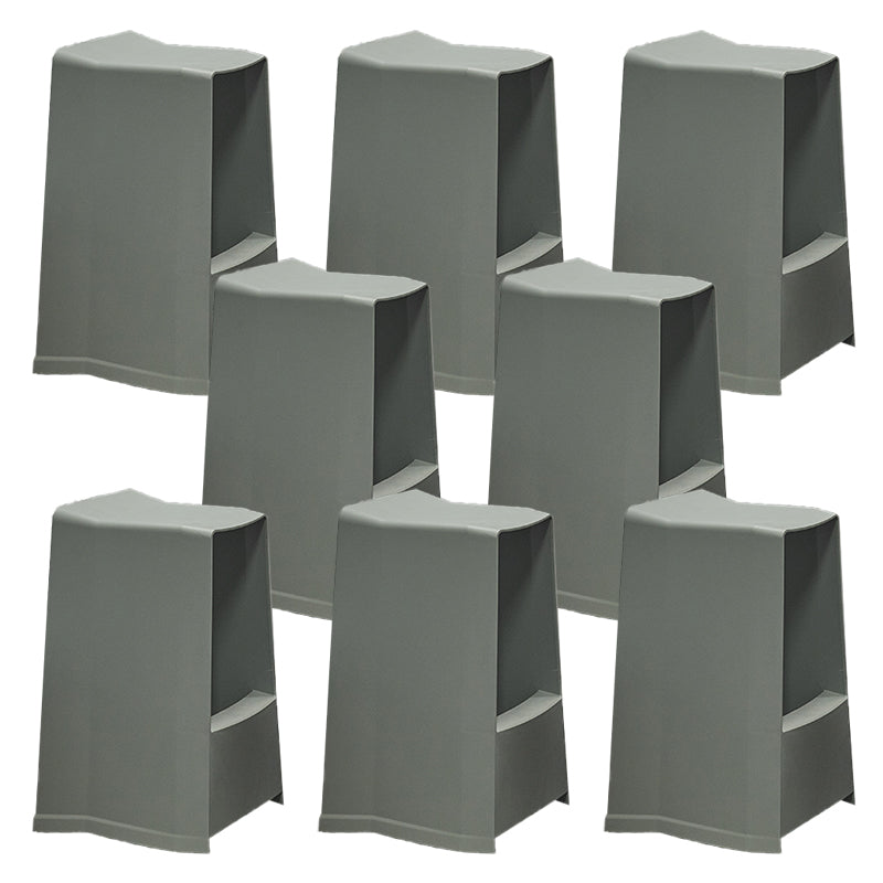 Plastic Bar Stool Modern Style Backless Bar Stools for Living Room