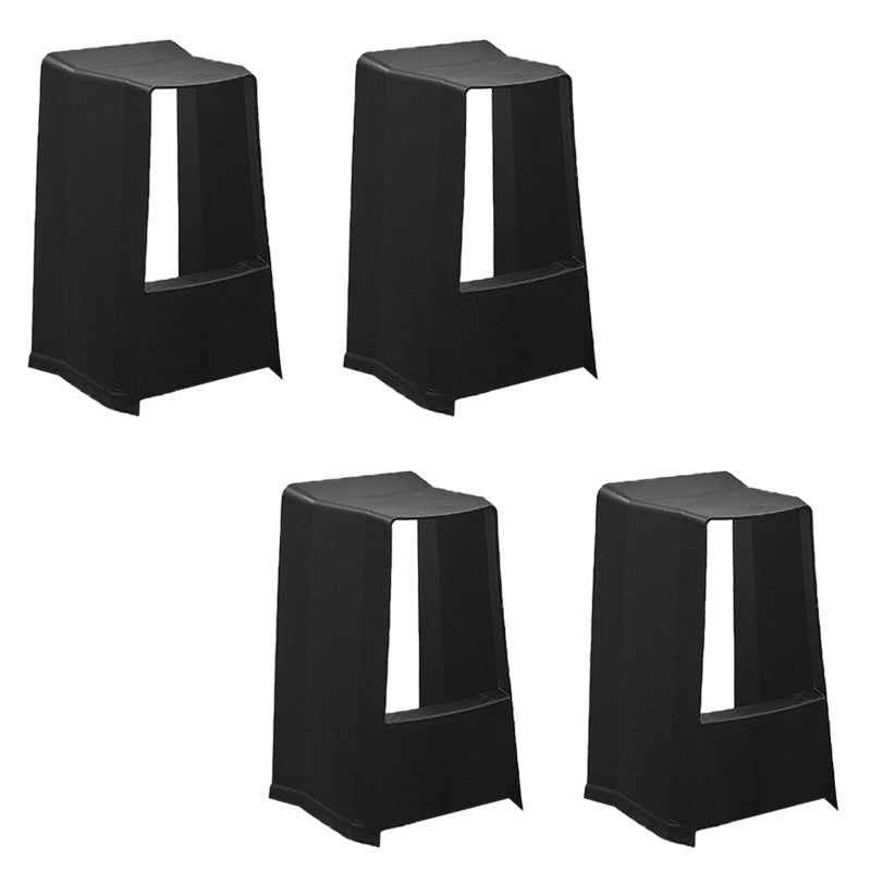 Plastic Bar Stool Modern Style Backless Bar Stools for Living Room