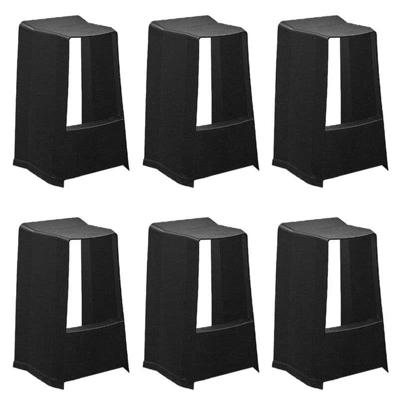 Plastic Bar Stool Modern Style Backless Bar Stools for Living Room