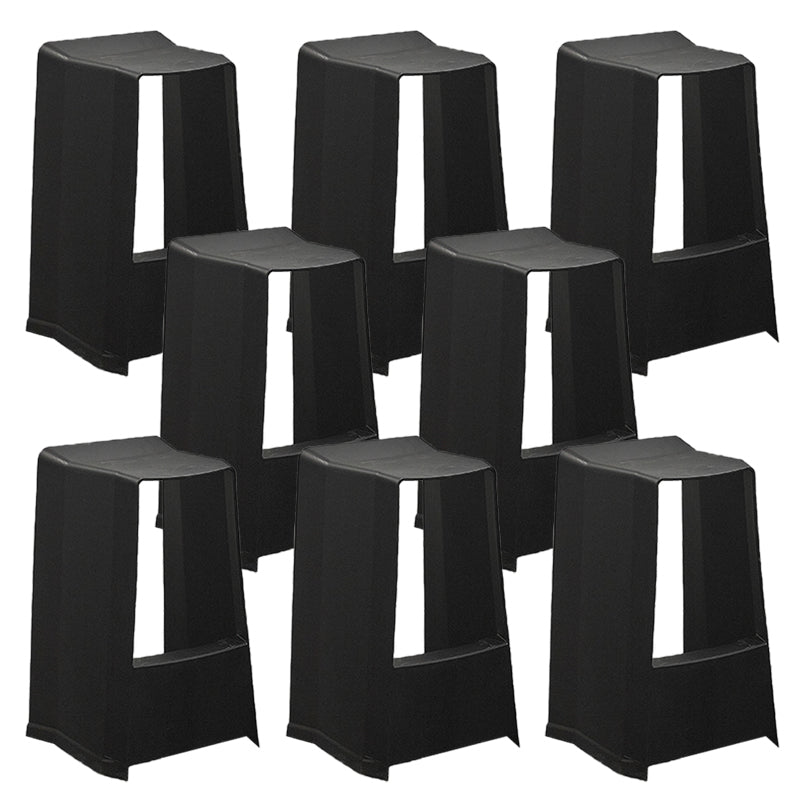 Plastic Bar Stool Modern Style Backless Bar Stools for Living Room