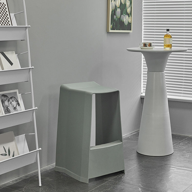 Plastic Bar Stool Modern Style Backless Bar Stools for Living Room