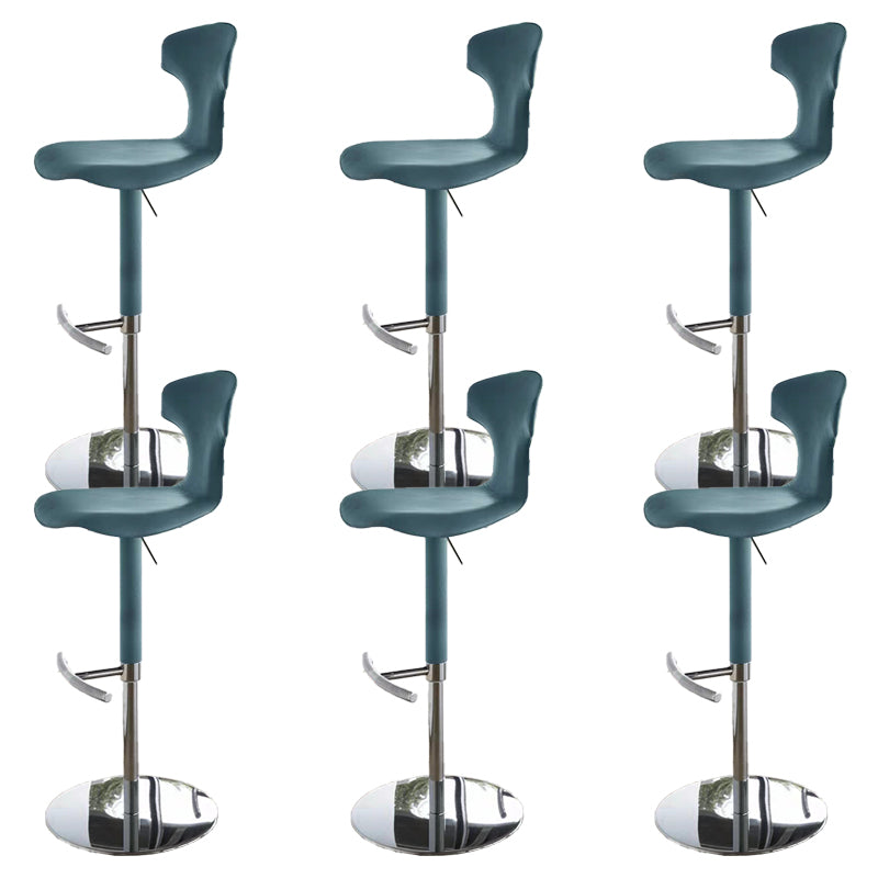 Adjustable Height Bar Stool Leather Backrest Bar Stools for Dining Room