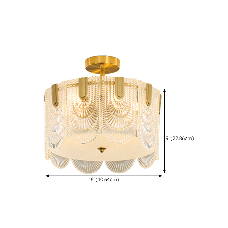 Modern Ceiling Light Glass Flush Mount Ceiling Light Fixture for Bedroom
