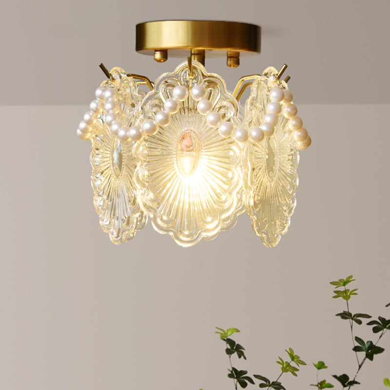 Modern Ceiling Light Creative Glass Flush Mount Ceiling Light Fixture for Bedroom