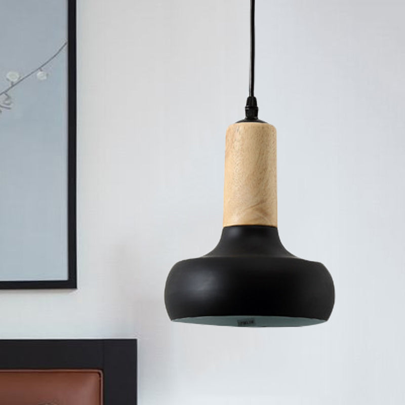 Suspension en forme d'urne en fer PENSANT NORDIC STYLE 1 FINIE NOIR LEIL