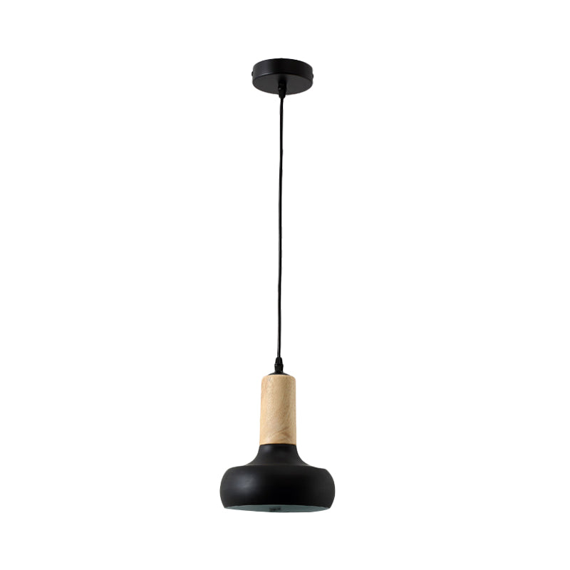 Suspension en forme d'urne en fer PENSANT NORDIC STYLE 1 FINIE NOIR LEIL