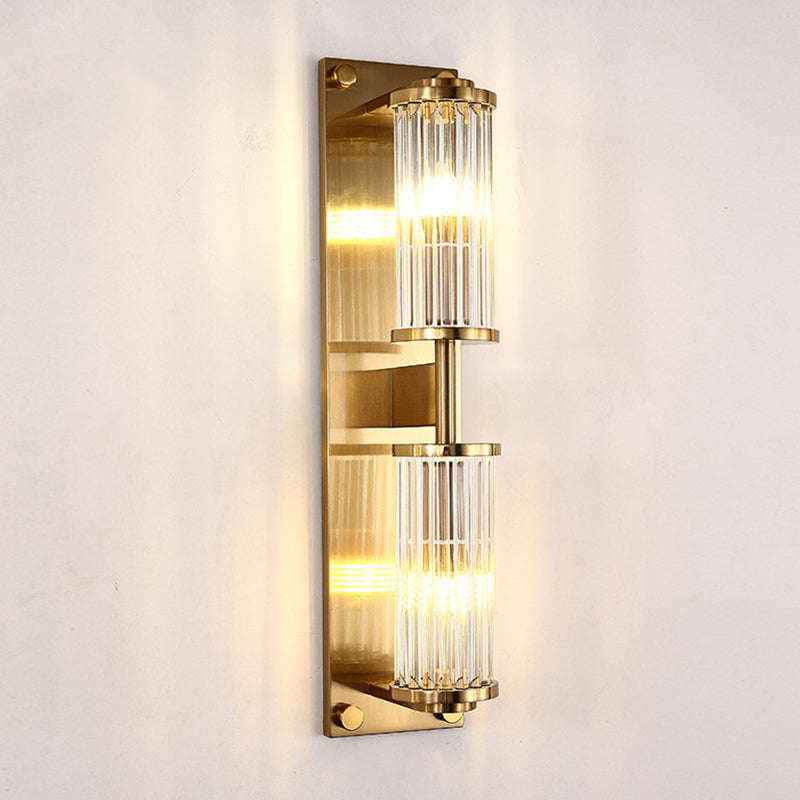 Metal and Crystal Wall Mounted Fixture Post Modern 1 / 2 - Light Wall Sconce
