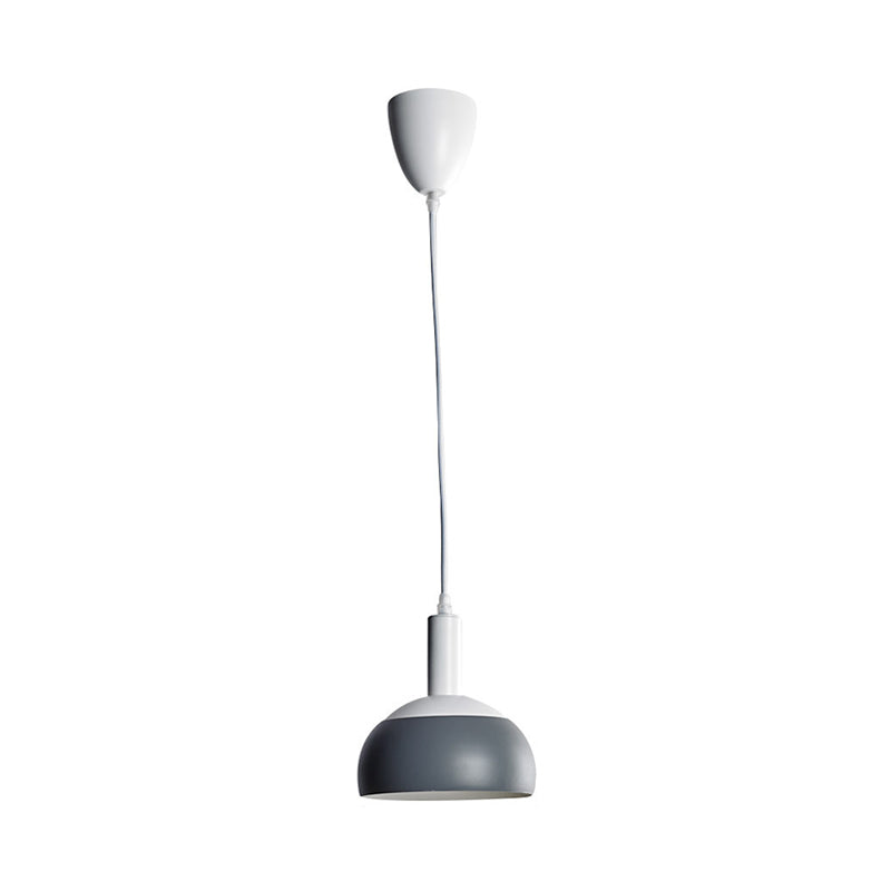 Kit de lumière suspendu nordique moderne fer 1 tête de salon suspension rotatif suspension en gris