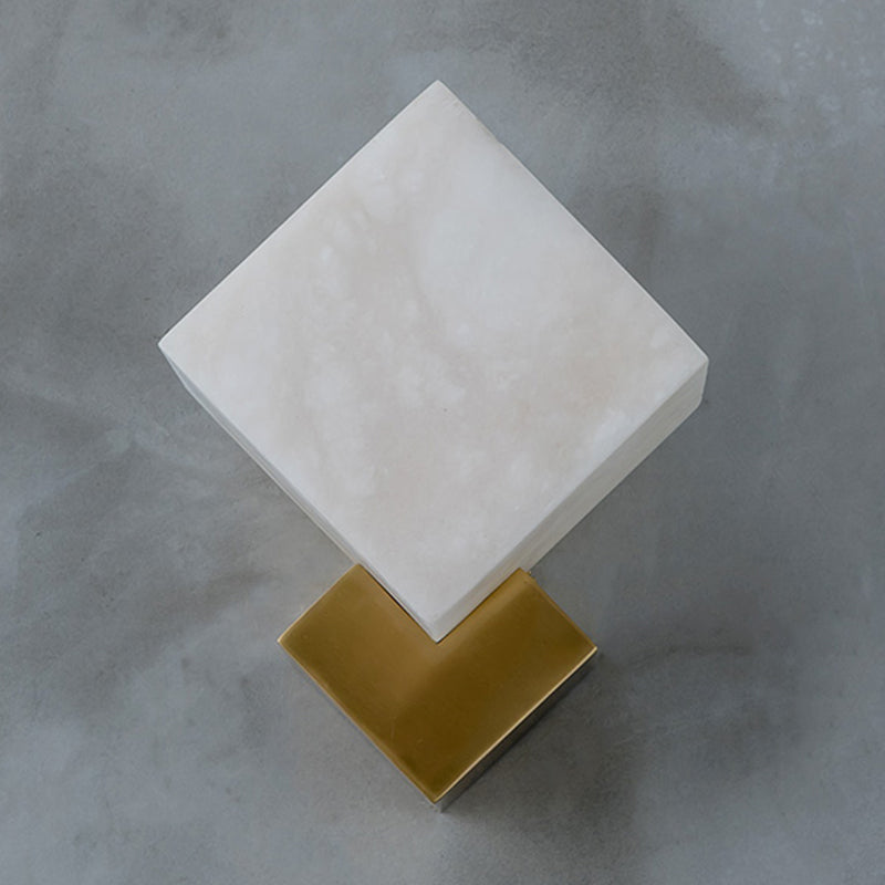 Metal Square Shape Wall Lighting Modern Style 1 Light Wall Light Sconce in Gold