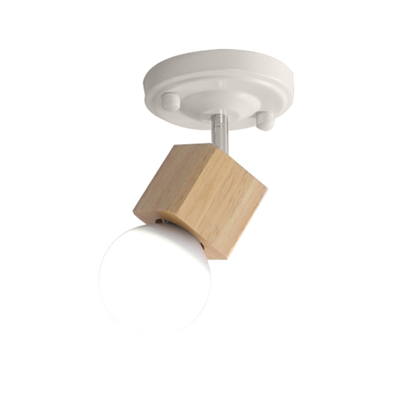 Modern Simple Wall Lamp Wooden Wall Vanity Lights for Powder Room Washroom