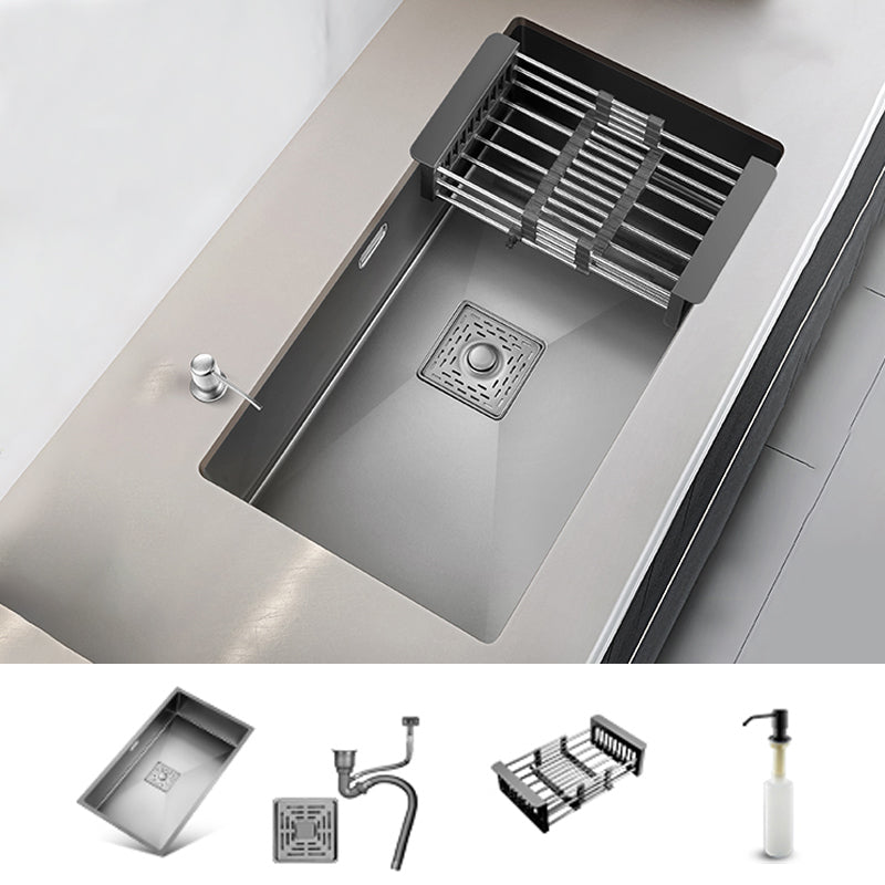 Stainless Steel Kitchen Sink Soundproof Detail Kitchen Sink with Basket Strainer