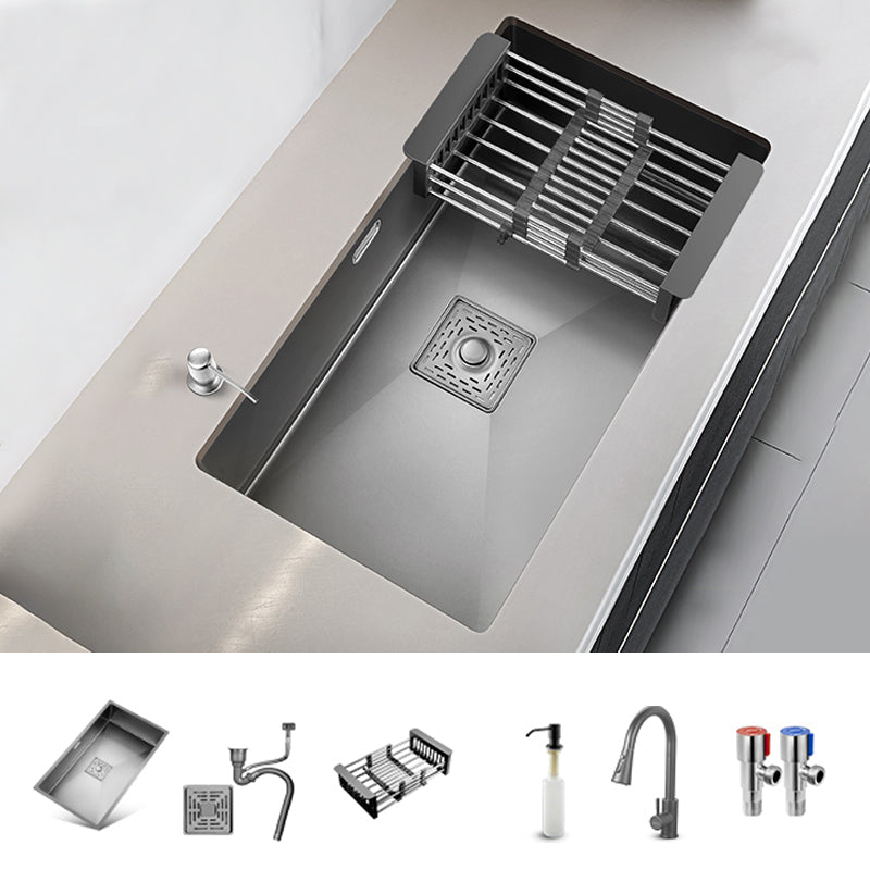 Stainless Steel Kitchen Sink Soundproof Detail Kitchen Sink with Basket Strainer