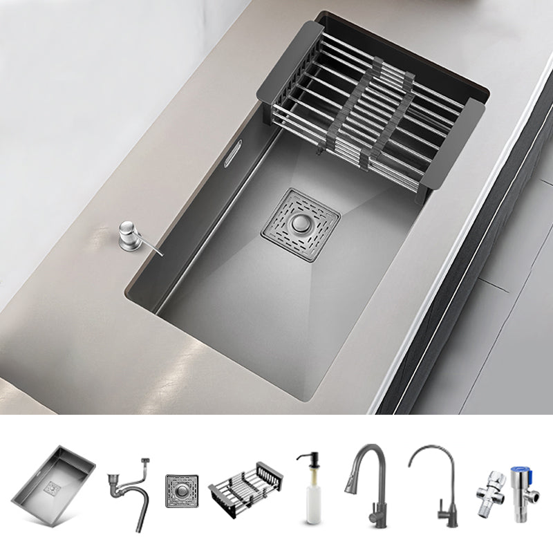 Stainless Steel Kitchen Sink Soundproof Detail Kitchen Sink with Basket Strainer