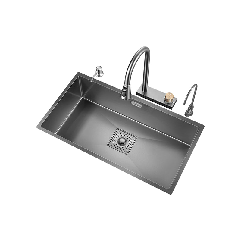 Stainless Steel Kitchen Sink Soundproof Detail Kitchen Sink with Basket Strainer
