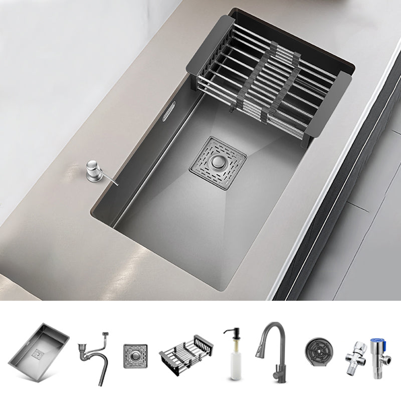 Stainless Steel Kitchen Sink Soundproof Detail Kitchen Sink with Basket Strainer