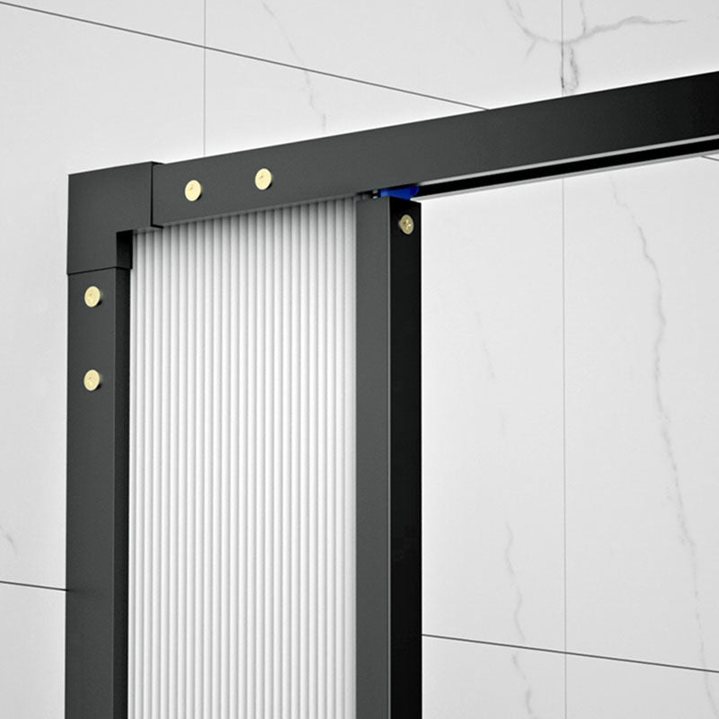 Square Corner Aluminum Frame Shower Enclosure with Double Door Handles