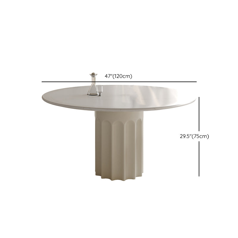 Dining Room Contemporary Dinner Table Stone Pedestal Dining Table