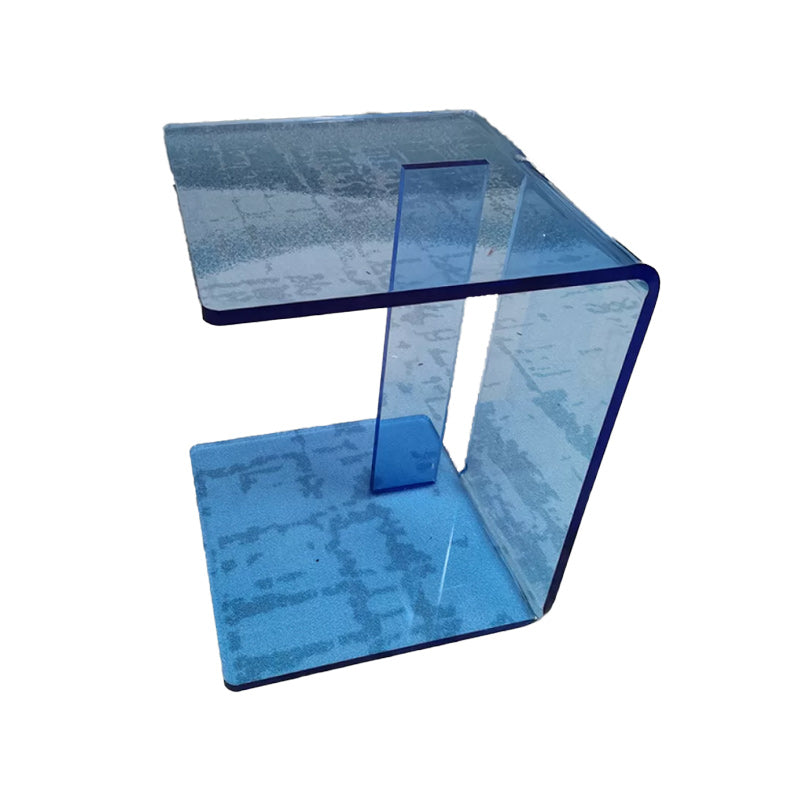 21"H Glam Corner Table Acrylic Square Accent Side Table for Living Room