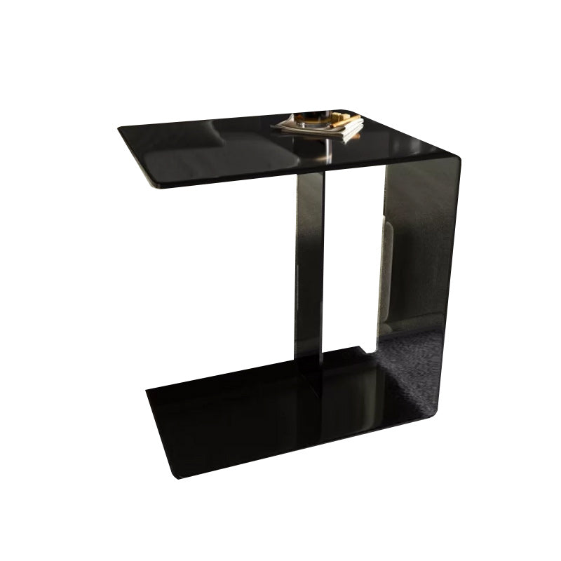 21"H Glam Corner Table Acrylic Square Accent Side Table for Living Room