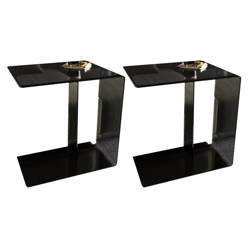 21"H Glam Corner Table Acrylic Square Accent Side Table for Living Room