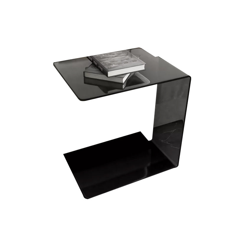 21"H Glam Corner Table Acrylic Square Accent Side Table for Living Room
