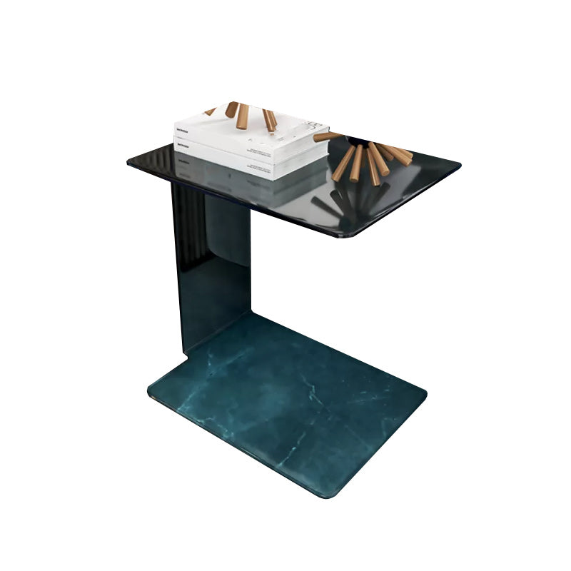 21"H Glam Corner Table Acrylic Square Accent Side Table for Living Room