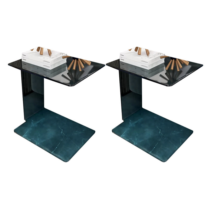 21"H Glam Corner Table Acrylic Square Accent Side Table for Living Room