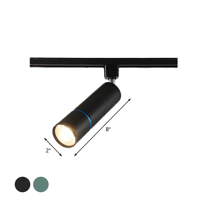 Minimalismo Tubo Semi Flush Ligero LED LED Lámpara de techo de montaje de montaje en verde/negro