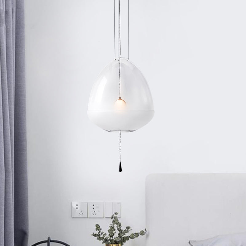 Elliptisch bedhanger verlichting helder mat glas