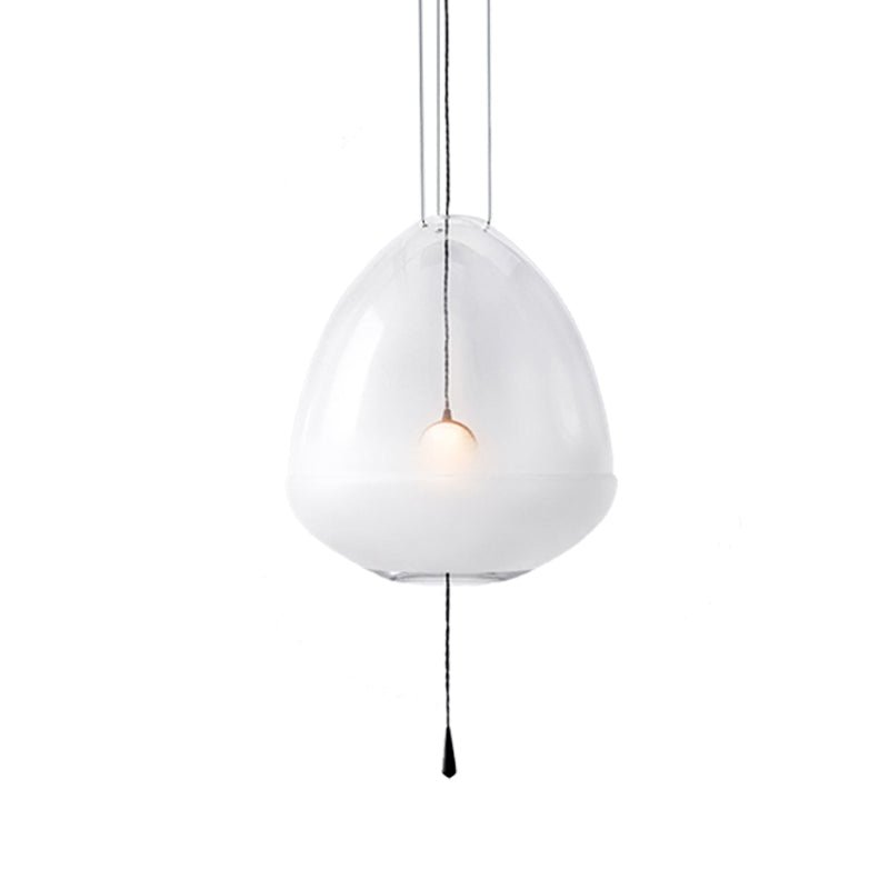 Elliptisch bedhanger verlichting helder mat glas