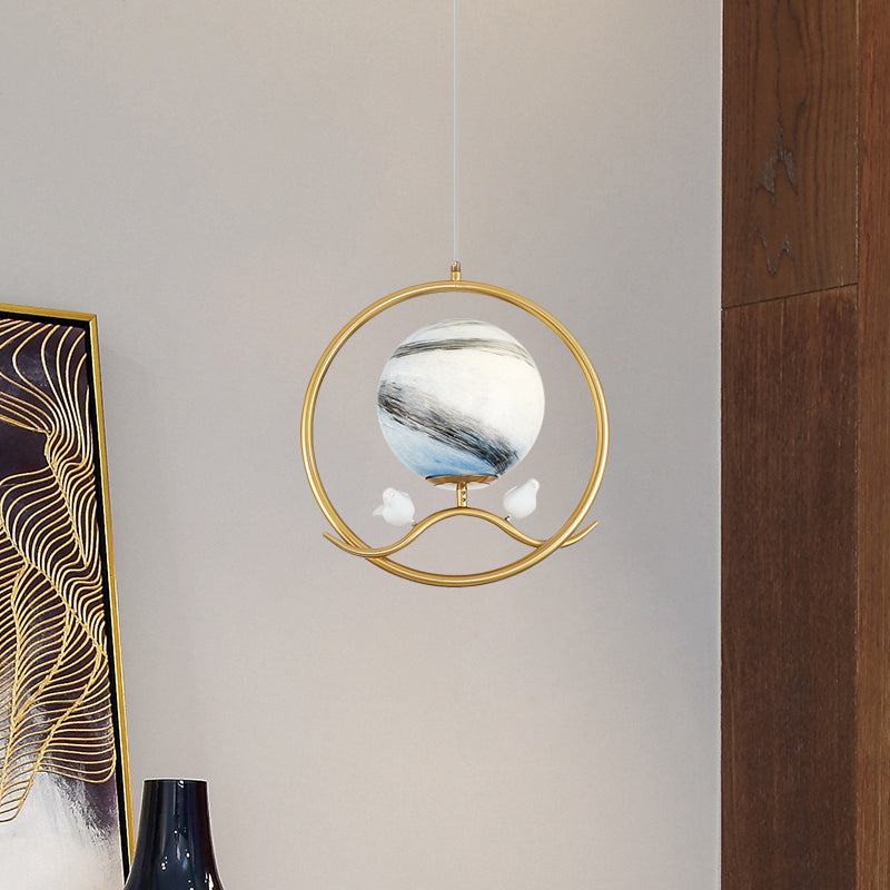 POST MODERN RING PENDANT METALLIQUE 1 LEUR LEIL SOIX LAMPE PROSIBLE EN OR