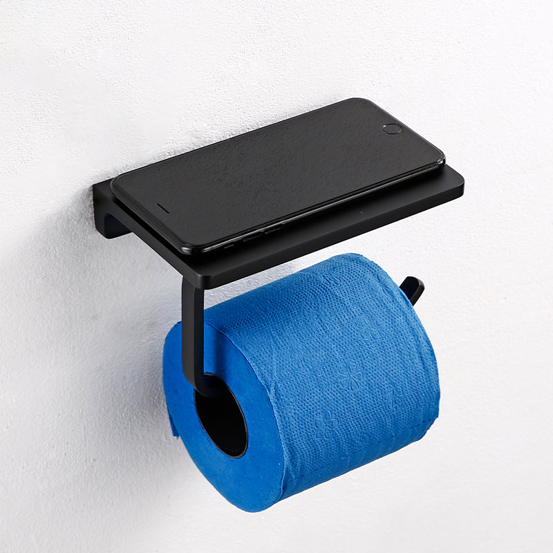 Black Bathroom Accessories Hardware Set with Towel Bar and Bath Shelf